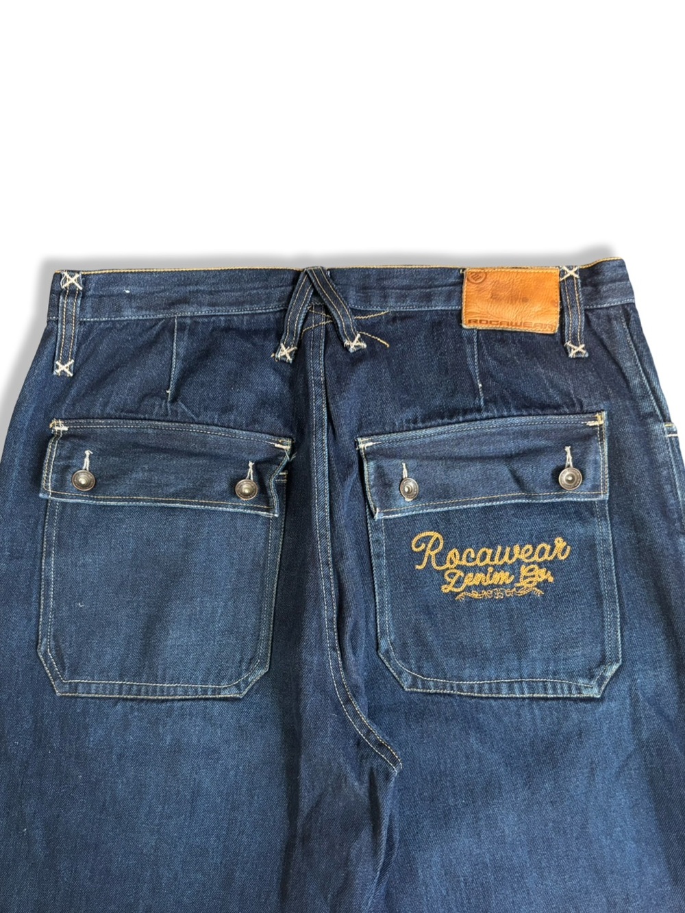 Vintage Y2K Baggy Rocawear Dark Blue Denim Workwear Jeans